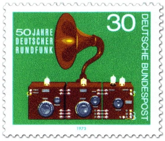 Stamp: Rundfunkgerät (50 Jahre deutscher Rundfunk)