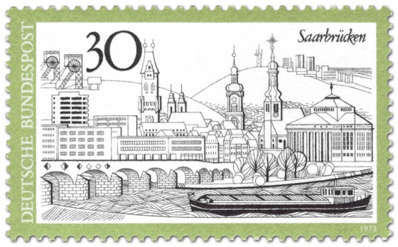 Stamp: Saarbrücken Stadtansicht