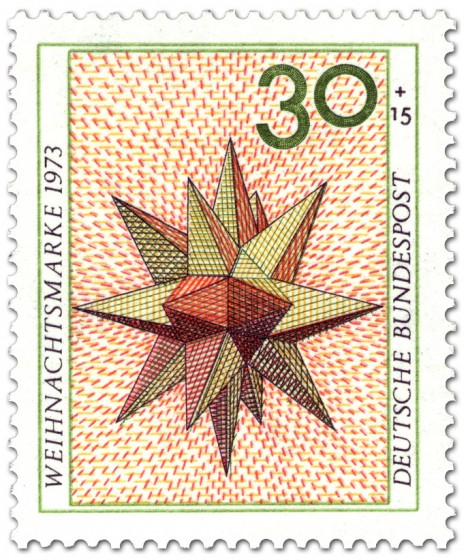 Stamp: Weihnachtsstern Papier (Weihnachtsmarke 1973)