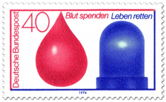 Stamp: Blut spenden, Leben retten