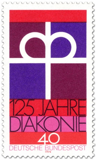 Stamp: Kronenkreuz -  125 Jahre Diakonie
