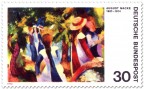 Stamp: Mädchen unter Bäumen von August Macke