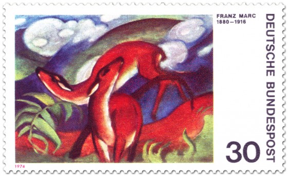 Stamp: Rehe von Franz Marc