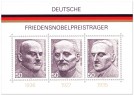 Deutsche Friedensnobelpreisträger (Briefmarkenblock), 1975, 150 Pfennige. Stamp: Deutsche Friedensnobelpreisträger (Briefmarkenblock)