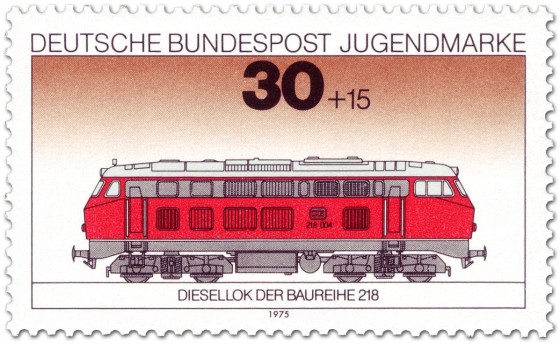 Stamp: Eisenbahn: Diesellok Baureihe 218