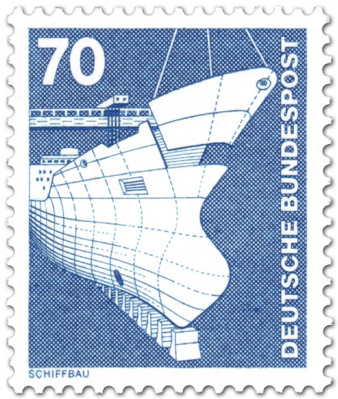 Stamp: Schiffbau, Werft