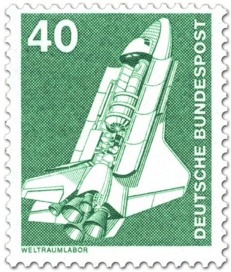 Stamp: Space-Shuttle, Weltraumlabor