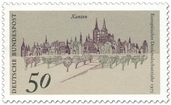 Stamp: Stadtansicht von Xanten 