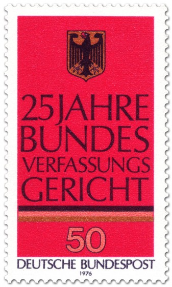 Stamp: 25 Jahre Bundesverfassungsgericht (Bundesadler)