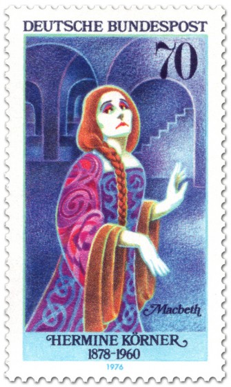 Stamp: Hermine Körner (Schauspielerin) als Lady Macbeth