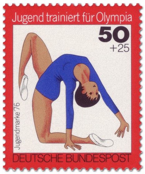 Stamp: Jugendliche beim Bodenturnen