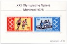 Olympische Spiele 1976 Briefmarkenblock, 1976, 150 Pfennige. Stamp: Olympische Spiele 1976 Briefmarkenblock