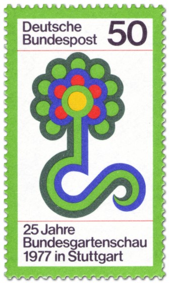 Stamp: Bundesgartenschau 1977, Blumen-Logo