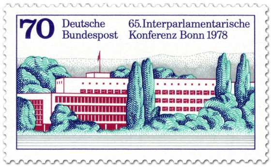 Stamp: Interparlamentarische Konferenz, Bundeshaus Bonn