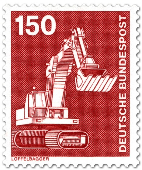 Stamp: Löffelbagger, Schaufelbagger