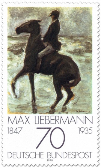 Stamp: Reiter am Strand von Max Liebermann