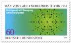 Stamp: Röntgenstrahl an Kristallgitter (Nobelpreis Max von Laue)