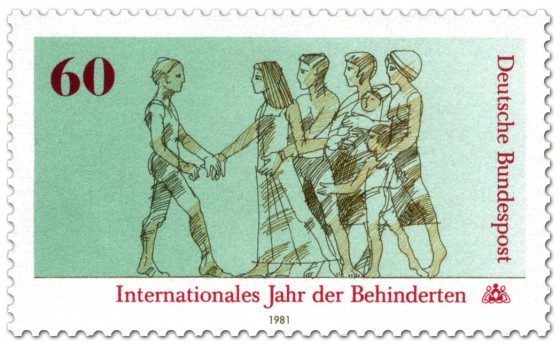 Stamp: Behinderter, Menschen (Internationales Jahr der Behinderten)
