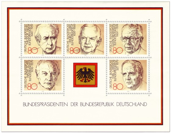 Stamp: Briefmarkenblock Bundespräsidenten