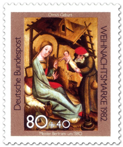 Stamp: Meister Bertram Christi Geburt (Weihnachtsmarke 1982)