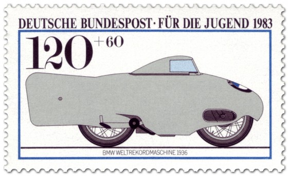 Stamp: Bmw Weltrekordmaschine 1936
