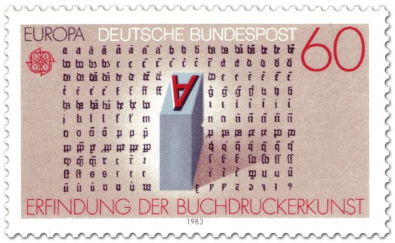 Stamp: Buchstabe A, Buchdruck Letter