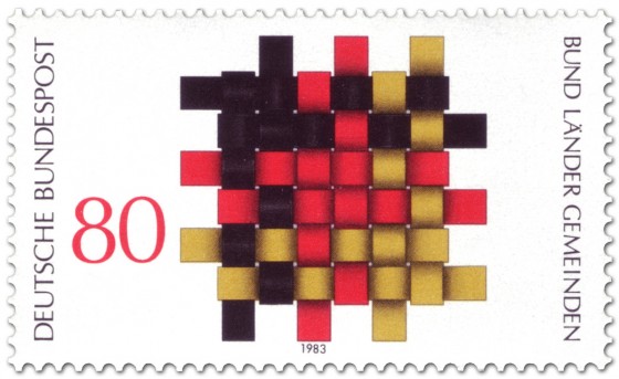 Stamp: Flechtwerk aus Schwarz Rot Gold