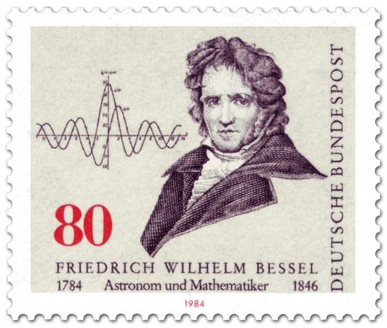 Stamp: Friedrich Wilhelm Bessel Astronom Mathematiker