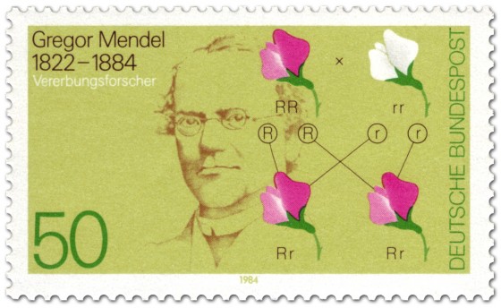 Stamp: Gregor Mendel (Biologe), Vererbungslehre