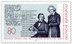 Stamp: Gebrüder Wilhelm und Jacob Grimm 