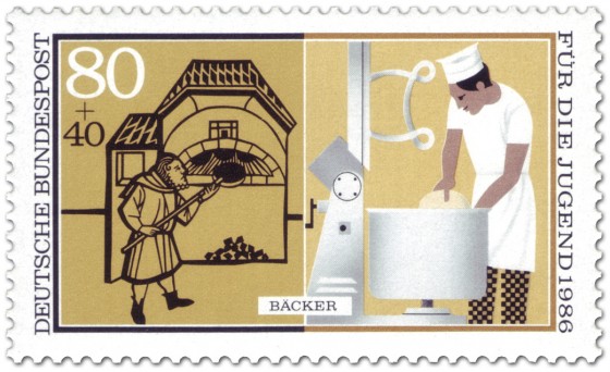 Stamp: Bäcker Brot Backen