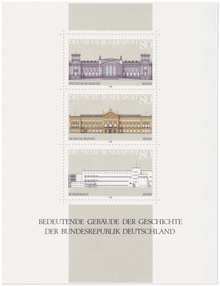 Stamp: Briefmarkenblock Bedeutende Gebäude Brd