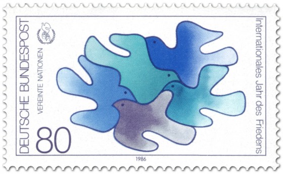 Stamp: Friedenstauben Vereinte Nationen