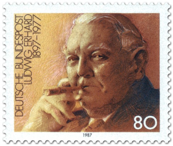 Stamp: Ludwig Erhardt (Bundeskanzler)