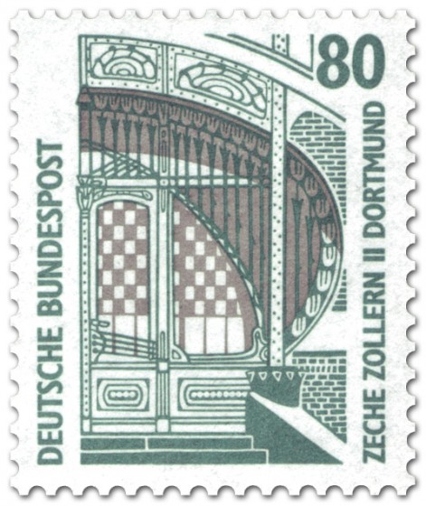 Stamp: Hauptportal der Zeche Zollern II in Dortmund