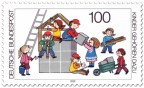 Stamp: Kinderspiel: ein Haus bauen