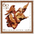 Stamp: Musizierender Engel von Veit Stoss (Weihnachtsmarke 1989)