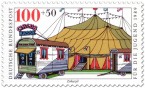 Stamp: Zirkus Zelt Wagen