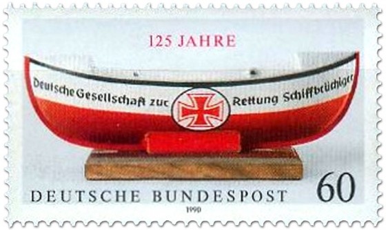 Stamp: Deutsche Gesellschaft zur Rettung Schiffbrüchiger (125 Jahre)