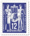 Stamp: Postler Gewerkschaft WGB (12, blau)