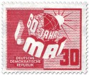 60 Jahre 1. Mai, 1950, 30 Pfennige. Stamp: 60 Jahre 1. Mai