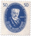Adolf von Harnack (Theologe), 1950, 50 Pfennige. Stamp: Adolf von Harnack (Theologe)
