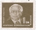 Wilhelm Pieck 1 DM, 1950, 100 Pfennige. Stamp: Wilhelm Pieck 1 DM