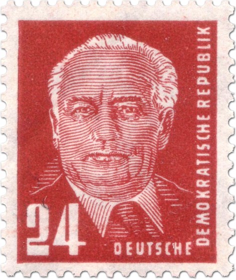 Stamp: Wilhelm Pieck rot (24)