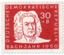 Johann Sebastian Bach (Bachjahr 1950), 1950, 30+8 Pfennige. Stamp: Johann Sebastian Bach (Bachjahr 1950)