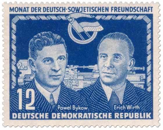 Stamp: Pawel Bykow und Erich Wirth