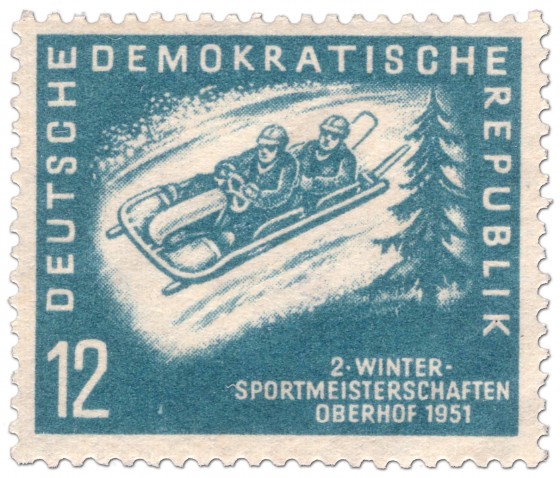 Stamp: Zweierbob Meisterschaft Oberhof 1951