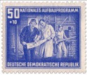 Bauleitung (Aufbauprogramm Berlin), 1952, 50+10 Pfennige. Stamp: Bauleitung (Aufbauprogramm Berlin)