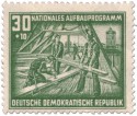Dachdecker (Aufbauprogramm Berlin), 1952, 30+10 Pfennige. Stamp: Dachdecker (Aufbauprogramm Berlin)
