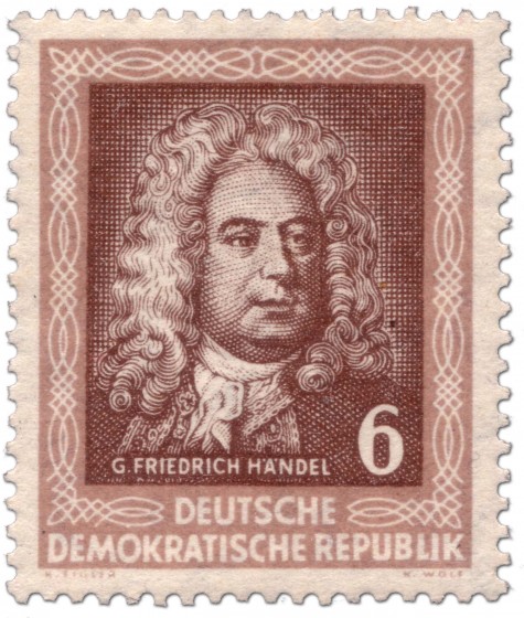Stamp: Georg Friedrich Händel (DDR 1952)